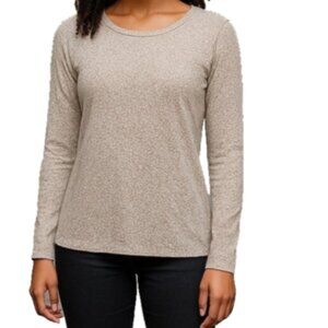 Aeropostale Woman’s Sweater Size XS Nubby Knit Gray/Silver threads Stretch